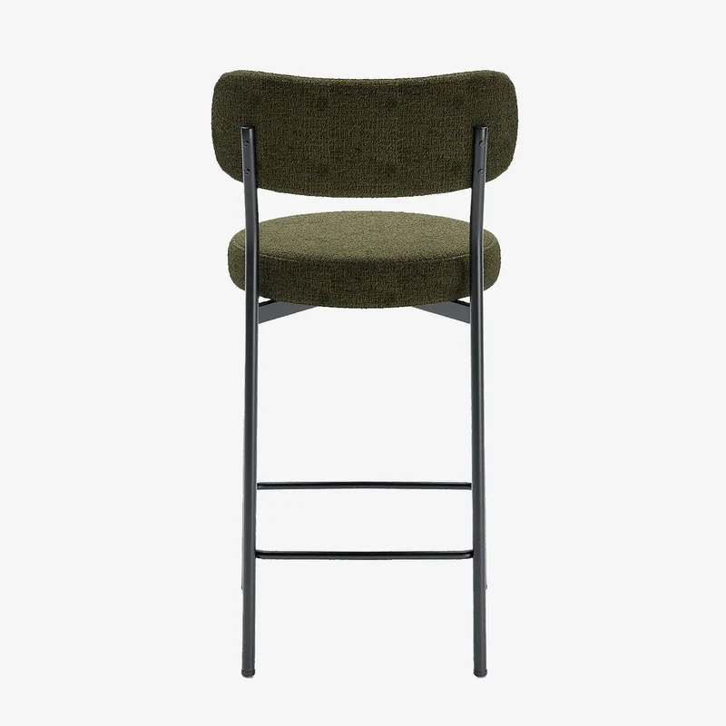 Lot de 2 fauteuils de bar velours vert Lili