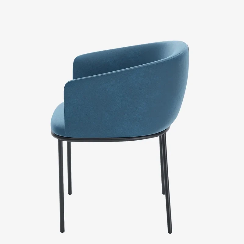 Lot de 2 fauteuils de salle manger en velours bleu Andr a