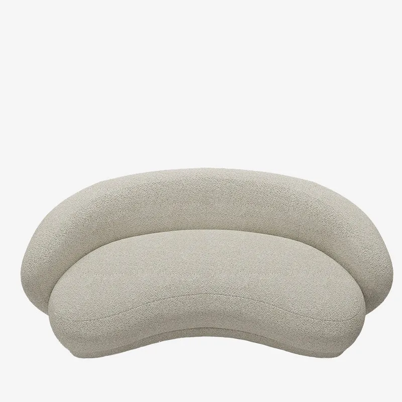 Canap 3-4 places en tissu bouclette beige Bianca