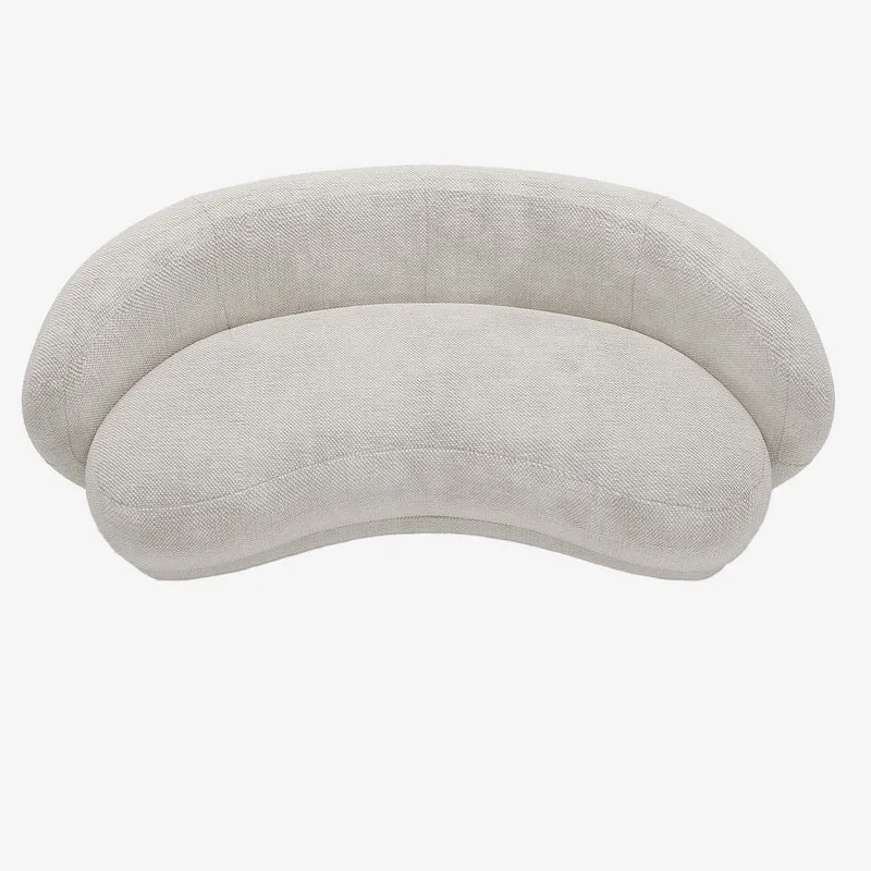 Canap 3-4 places en tissu chenille cr me Bianca