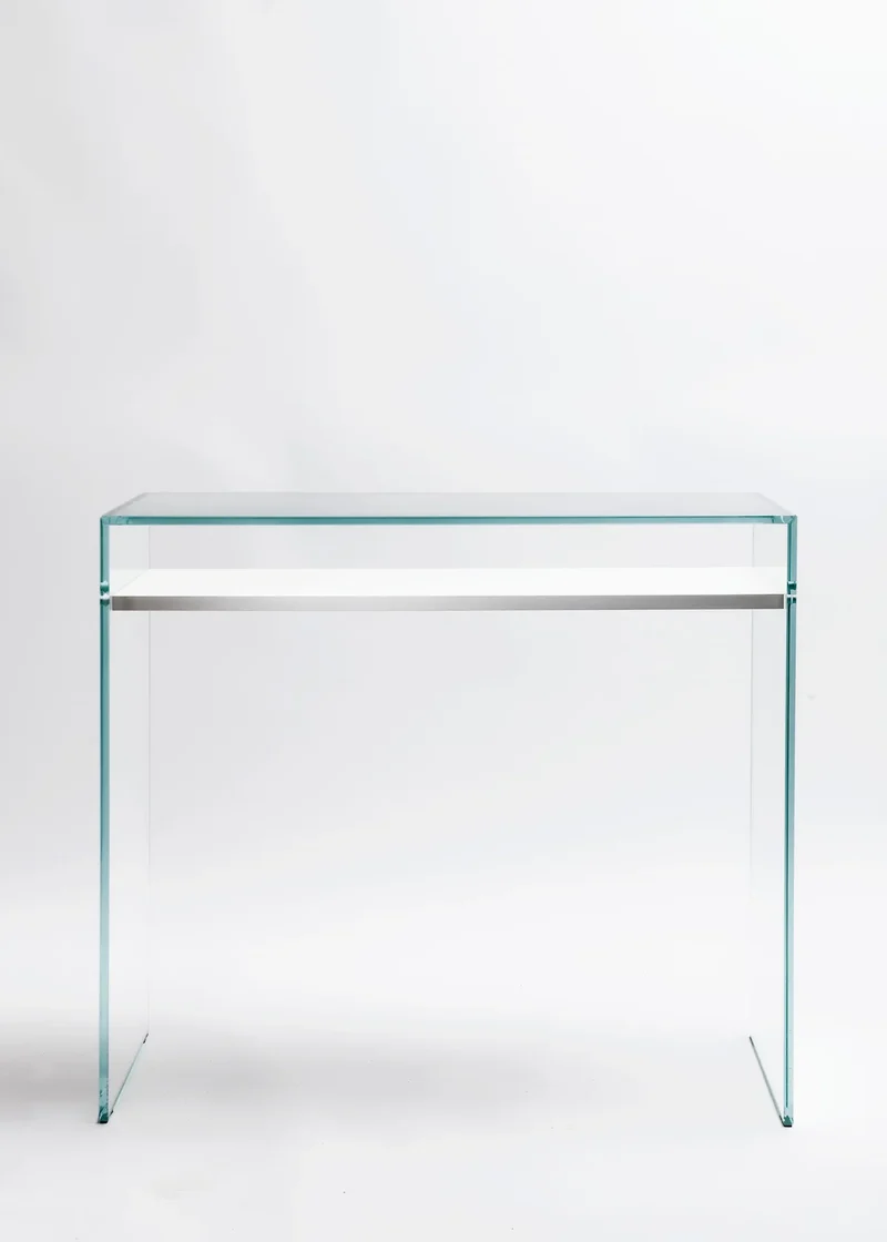 Zen 14 | Bureau Console Verre et Bois