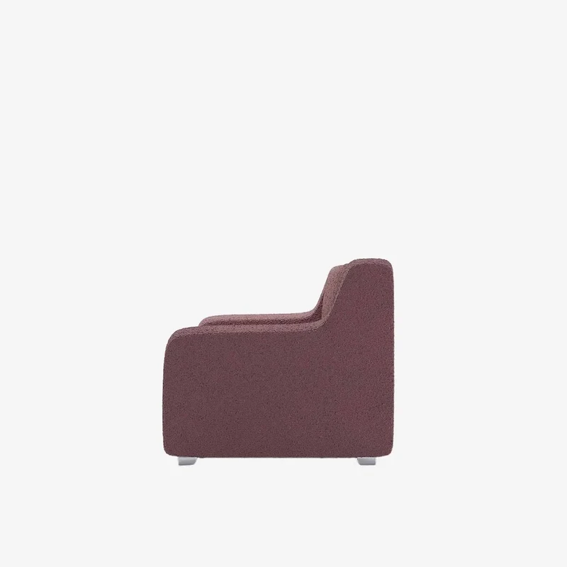Canap rose tissu bouclette Garance