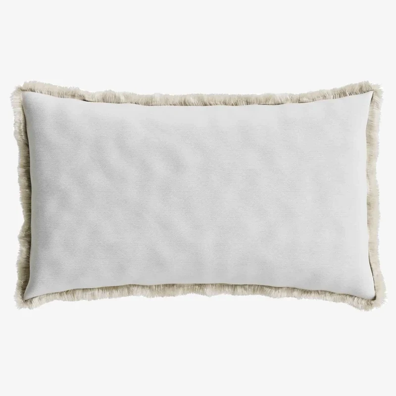 Coussin rectangulaire feuillage tropical bleu Dakar