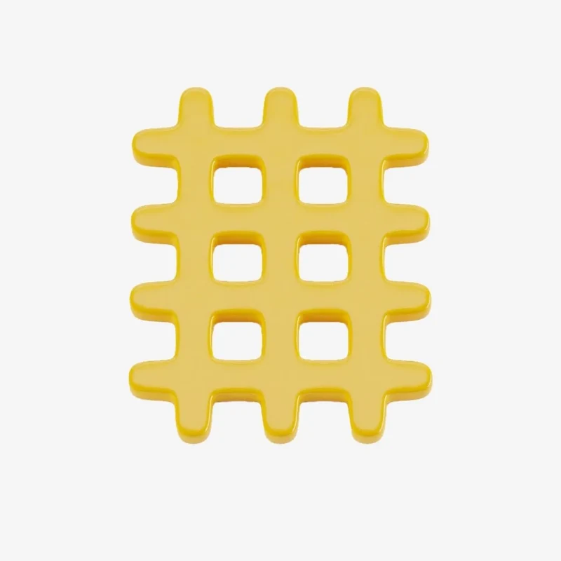 Dessous de plat c ramique grid jaune Orsay