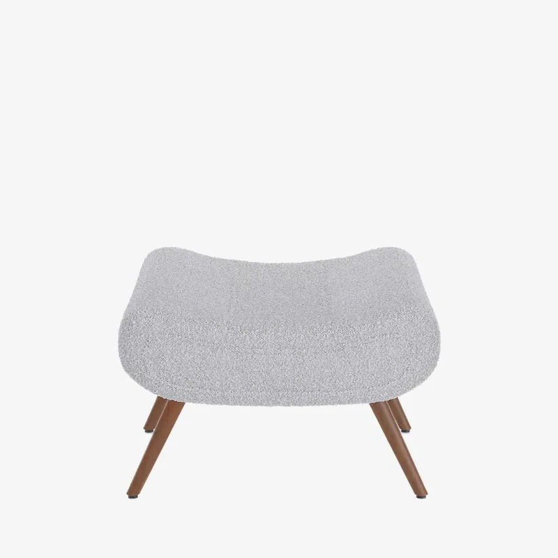 Fauteuil avec repose-pieds bouclé
