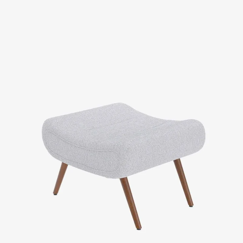 Fauteuil avec repose-pieds bouclé