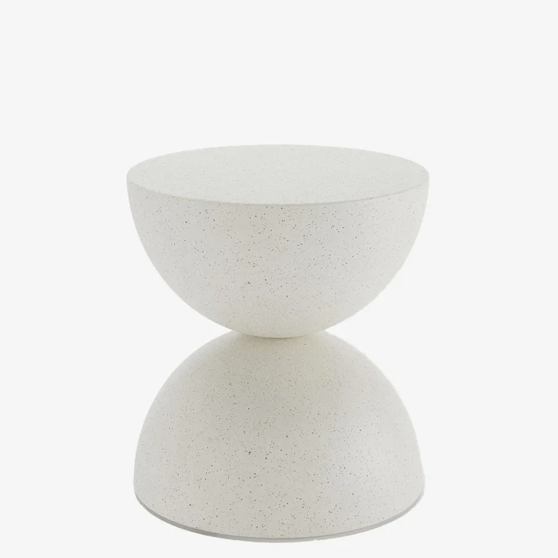 Table d'appoint ronde design en magn sie, gris mouchet Bergamote