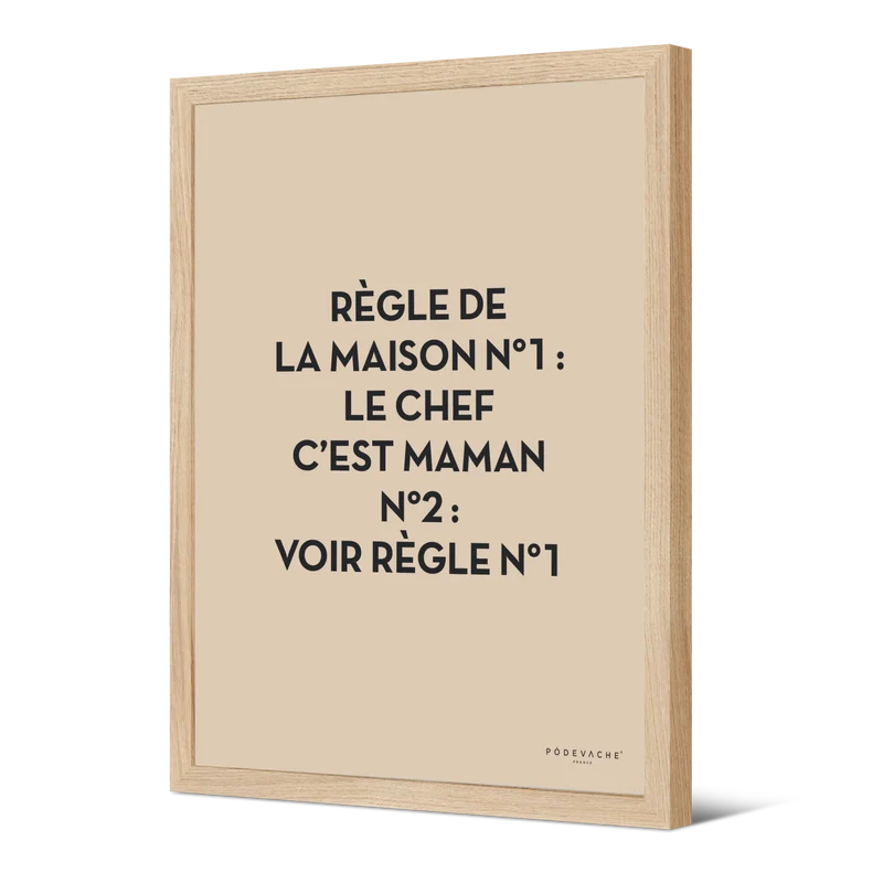 Affiche ou affiche encadrée Règles