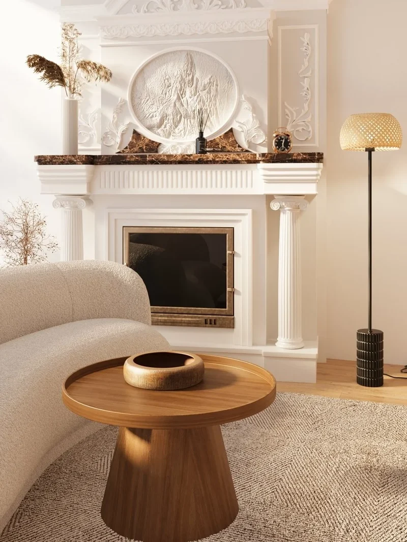 Table d'appoint ronde en bois