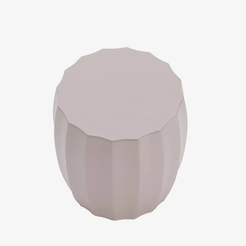 Table d'appoint ronde en magn sie rose p le Grenade
