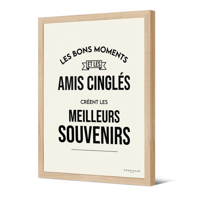 Affiche ou affiche encadrée Amis Cinglés