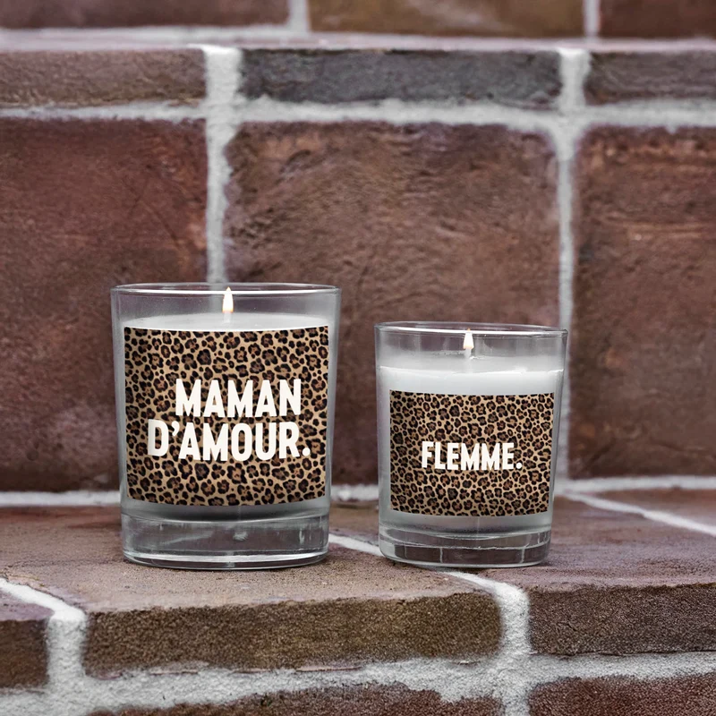 Bougie léopard Maman d'Amour