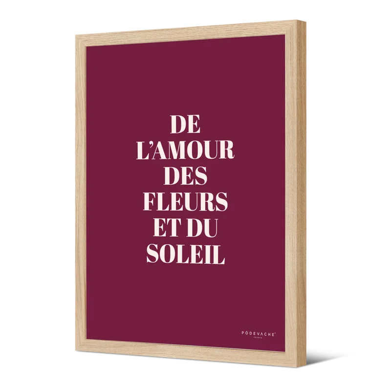 Affiche ou affiche encadrée Amour