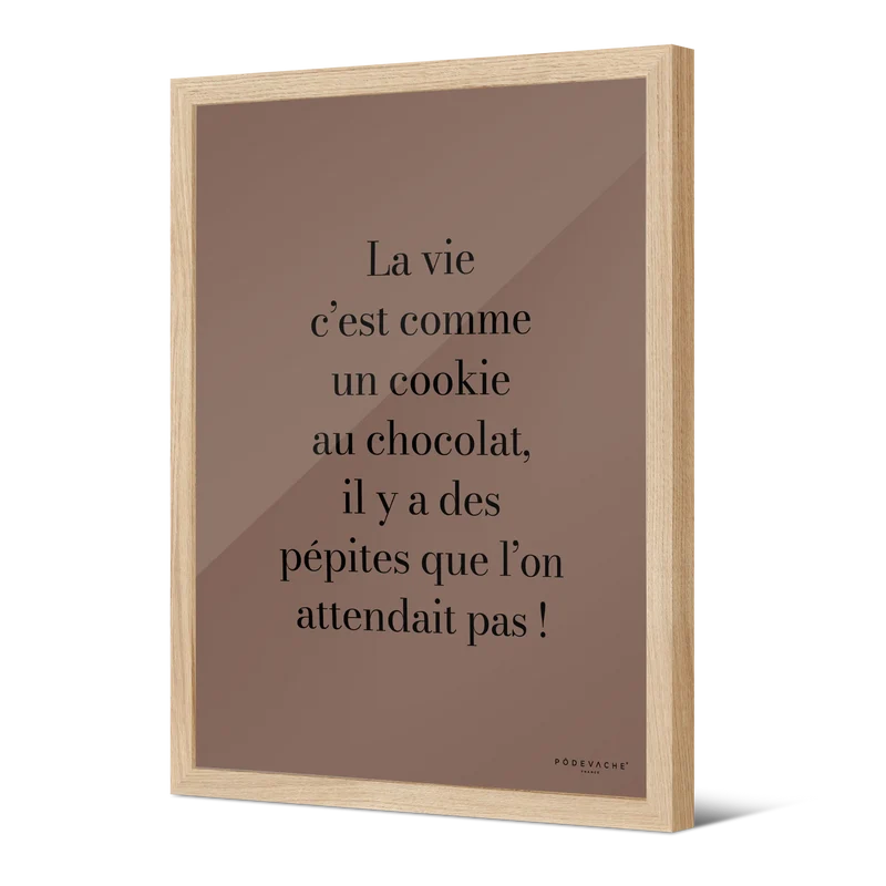 Affiche ou affiche encadrée Cookie au Chocolat