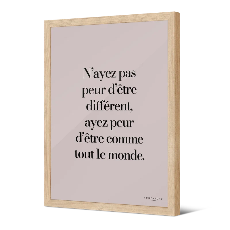 Affiche ou affiche encadrée Etre Différent