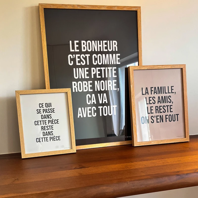 Affiche ou affiche encadrée Famille Amis