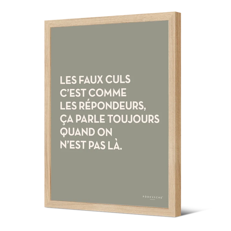 Affiche ou affiche encadrée Faux Culs