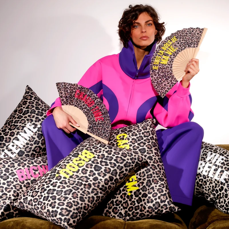Coussin Velours Léopard Napata
