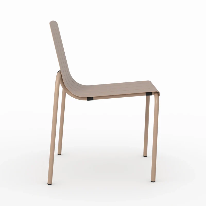 Lot de 2 chaises de jardin Suna en métal taupe