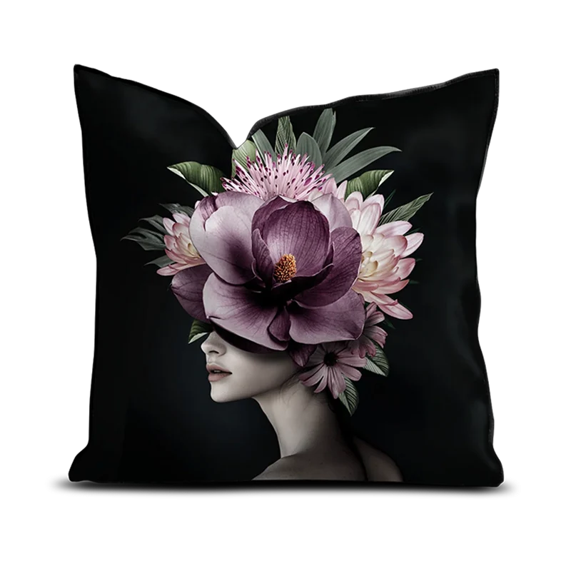 Coussin velours Éléa