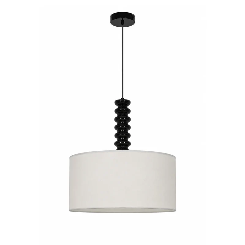 Suspension Ravel en tissu blanc et métal 40 cm