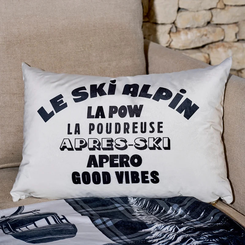 Coussin Velours Ski Aussois
