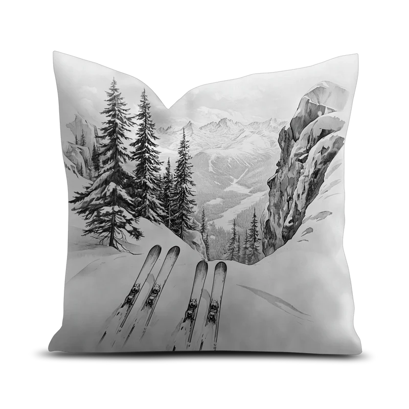 Coussin Velours Ski Macugnaga