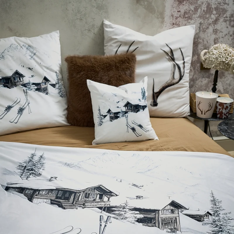 Coussin Velours Ski Soglio