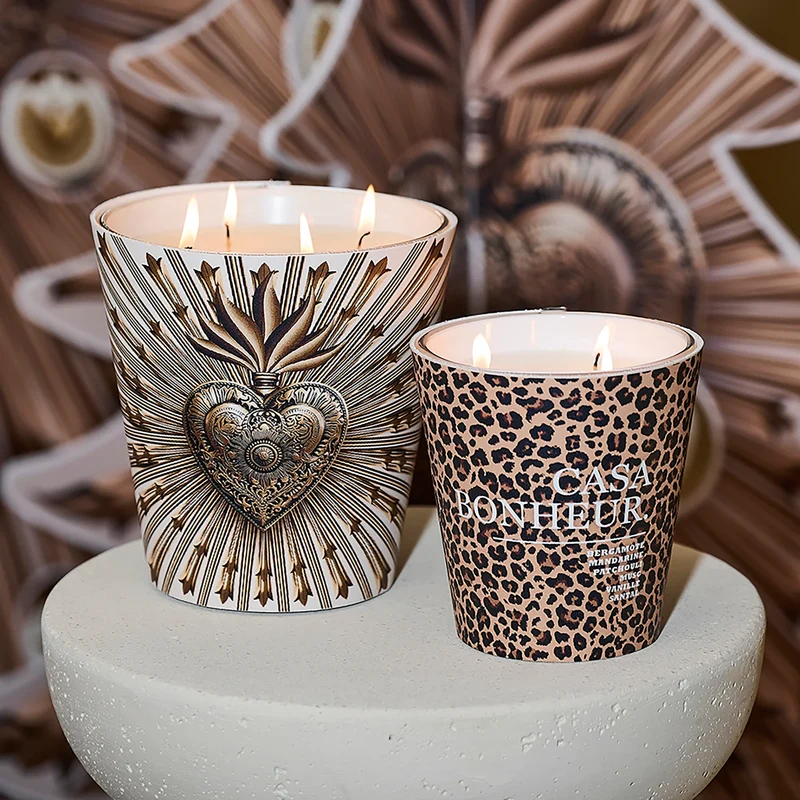 Bougie Parfumée Léopard Casa Bonheur - Figue / Violette / Coco