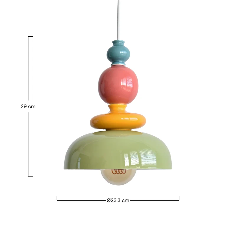 Suspension Pili en céramique multicolore D23,3 cm