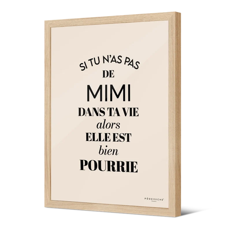 Affiche ou affiche encadrée Mimi Vie