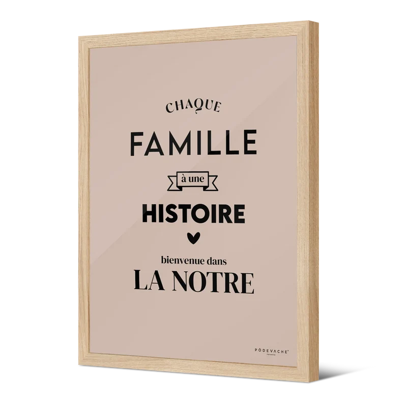 Affiche ou affiche encadrée Notre Histoire