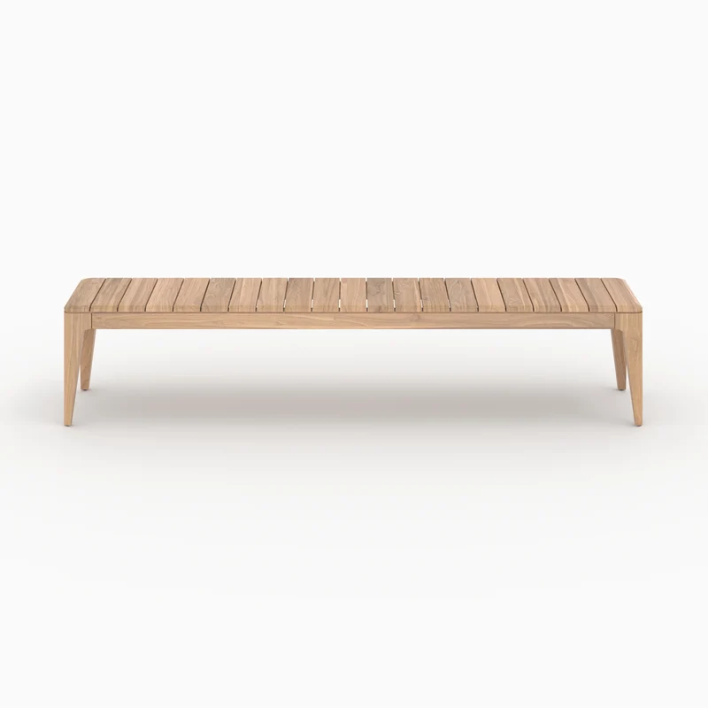 Table et bancs de jardin Nonza en bois de teck recyclé 10 personnes