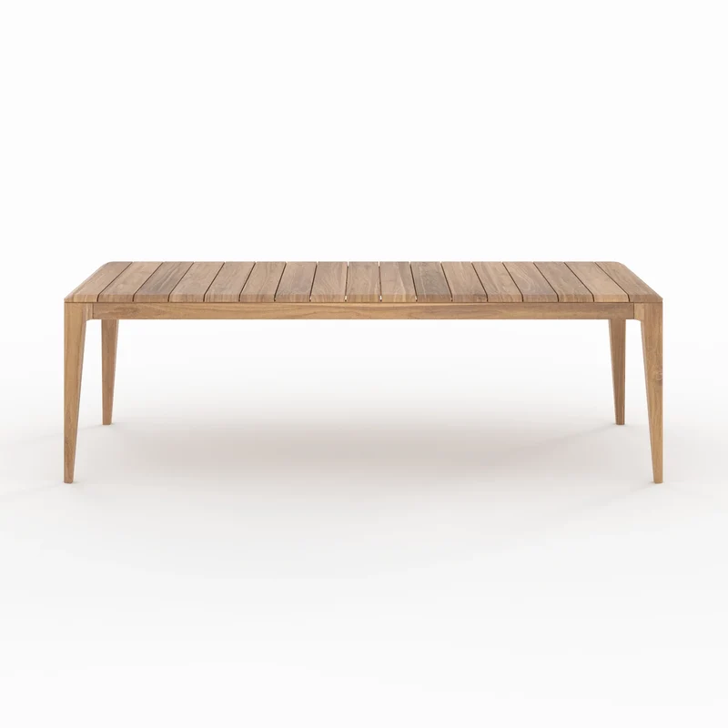Table et bancs de jardin Nonza en bois de teck recyclé 10 personnes