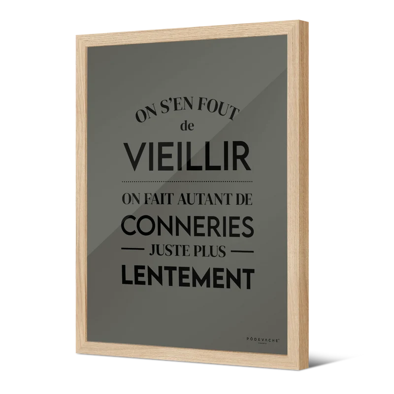Affiche ou affiche encadrée Plus Lentement