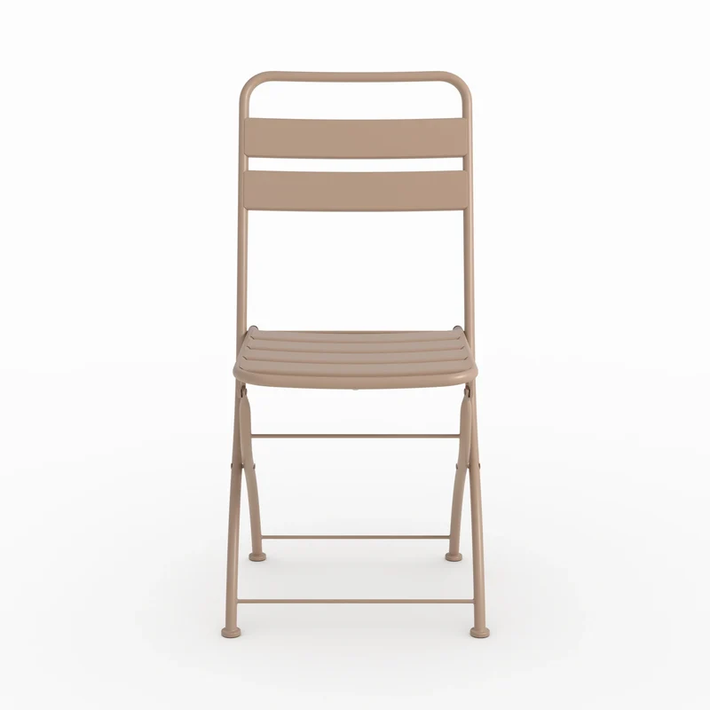 Table et chaises de jardin pliantes Yumi 4 personnes en métal taupe