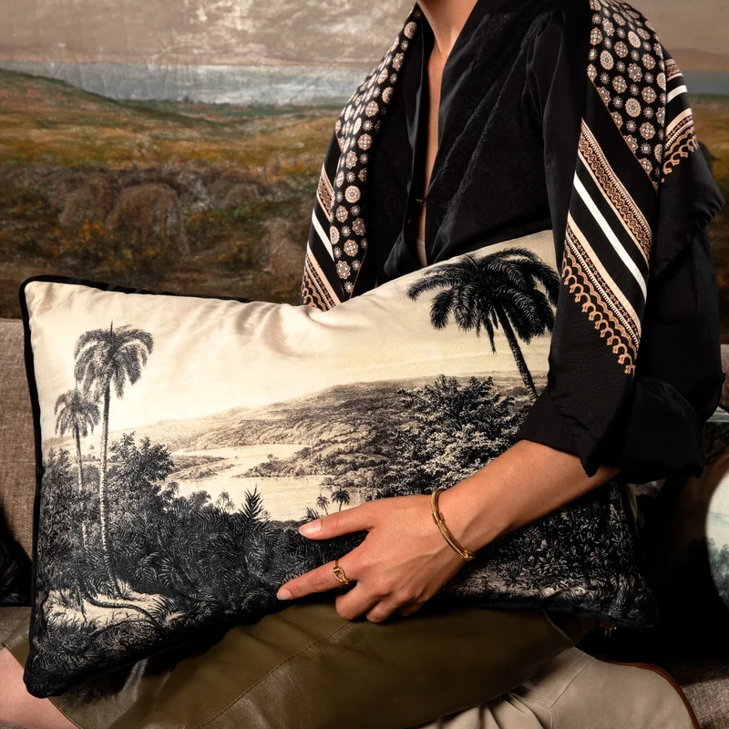 Coussin Velours Jungle Braza