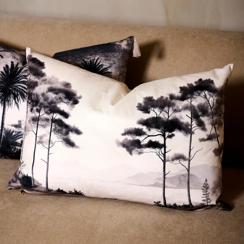 Coussin Velours Jungle Troie