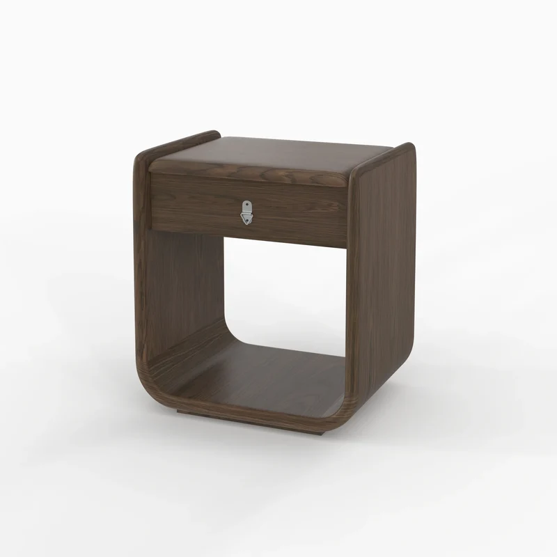 Table de chevet Eléa en placage noyer