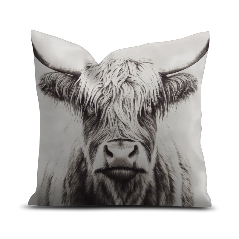 Coussin Velours Vache Gruyeres