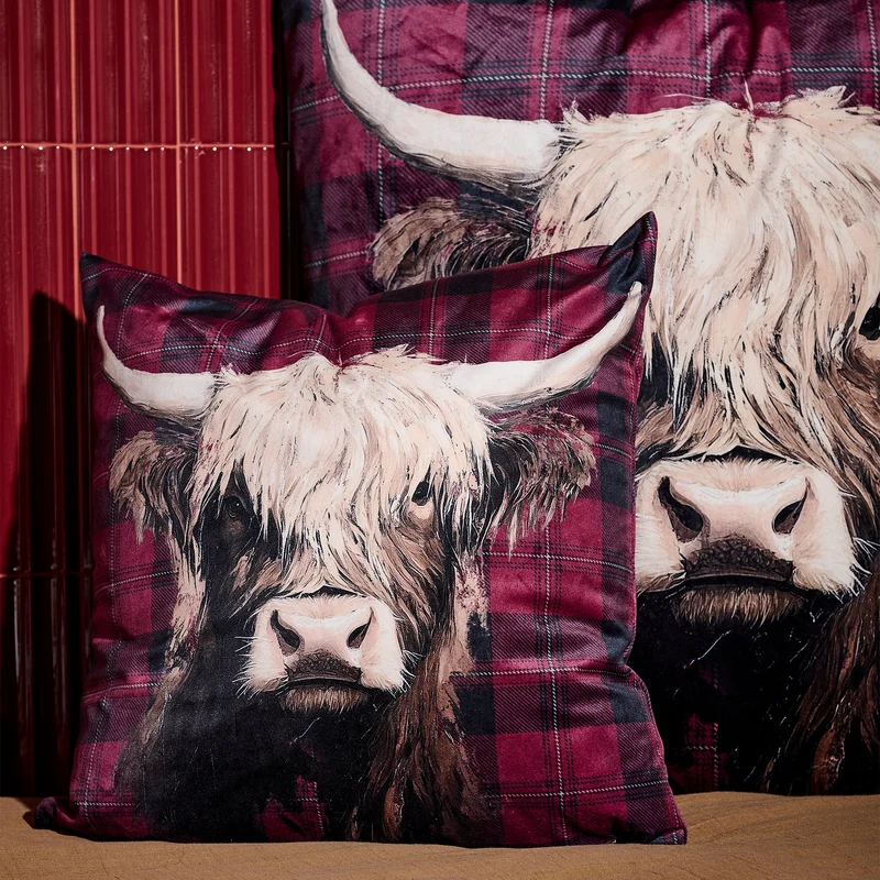 Coussin Velours Vache Villafranca