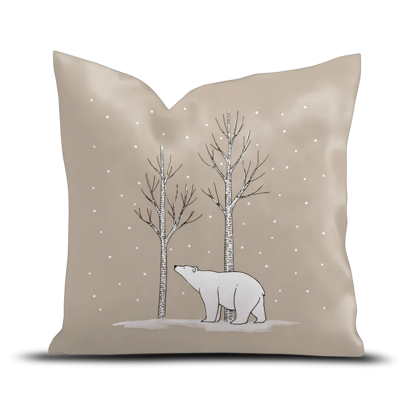 Coussin Velours Weisskugel