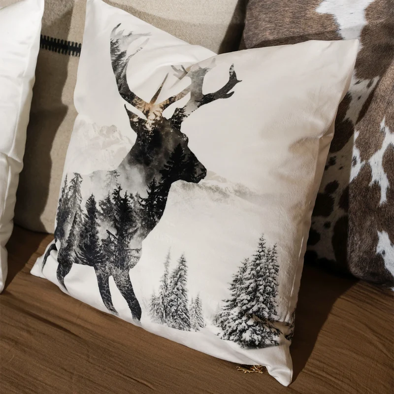 Coussin Velours Cerf Gimmelwald