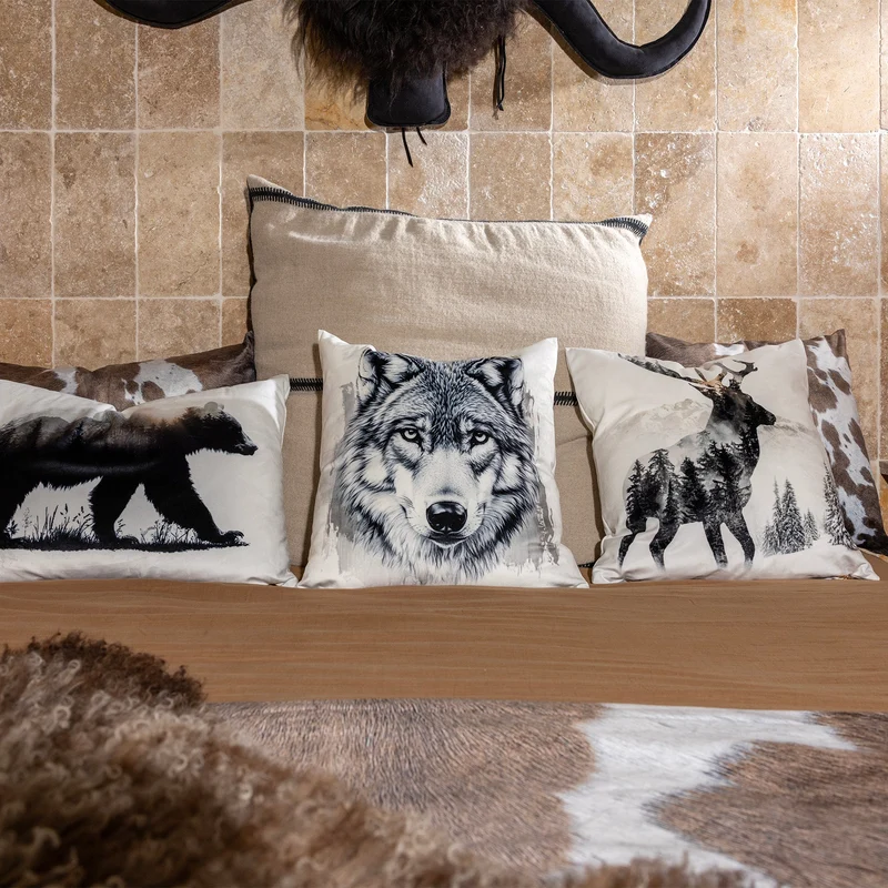 Coussin Velours Cerf Gimmelwald
