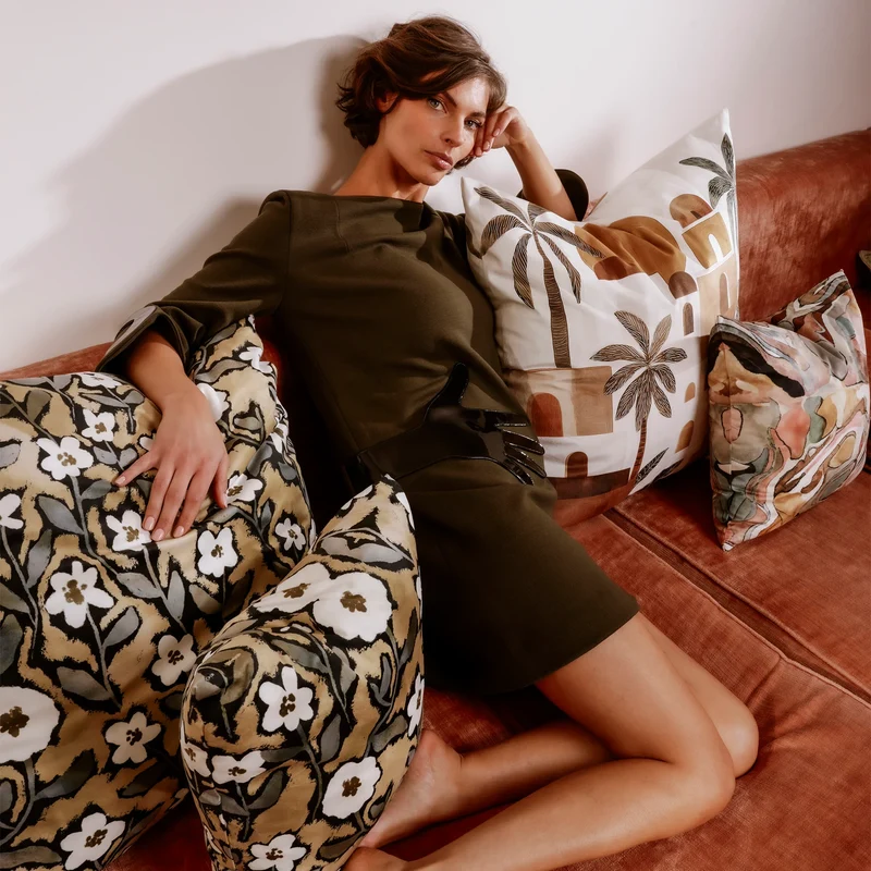 Coussin velours Kassita