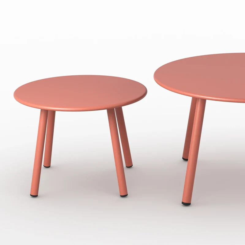 Tables basses de jardin Féria en métal terracotta (lot de 2)