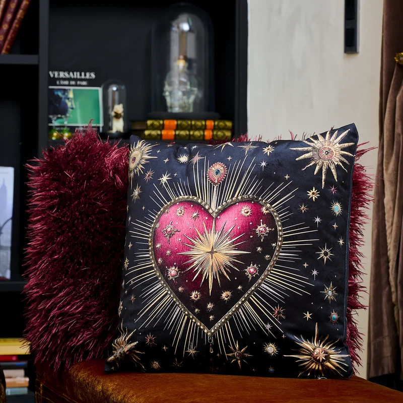 Coussin velours Corazon de Arequipa