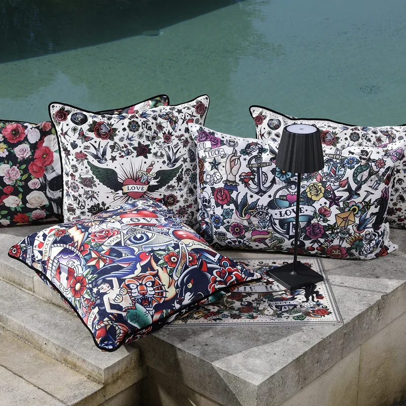 Coussin extérieur Tattoo Anchor