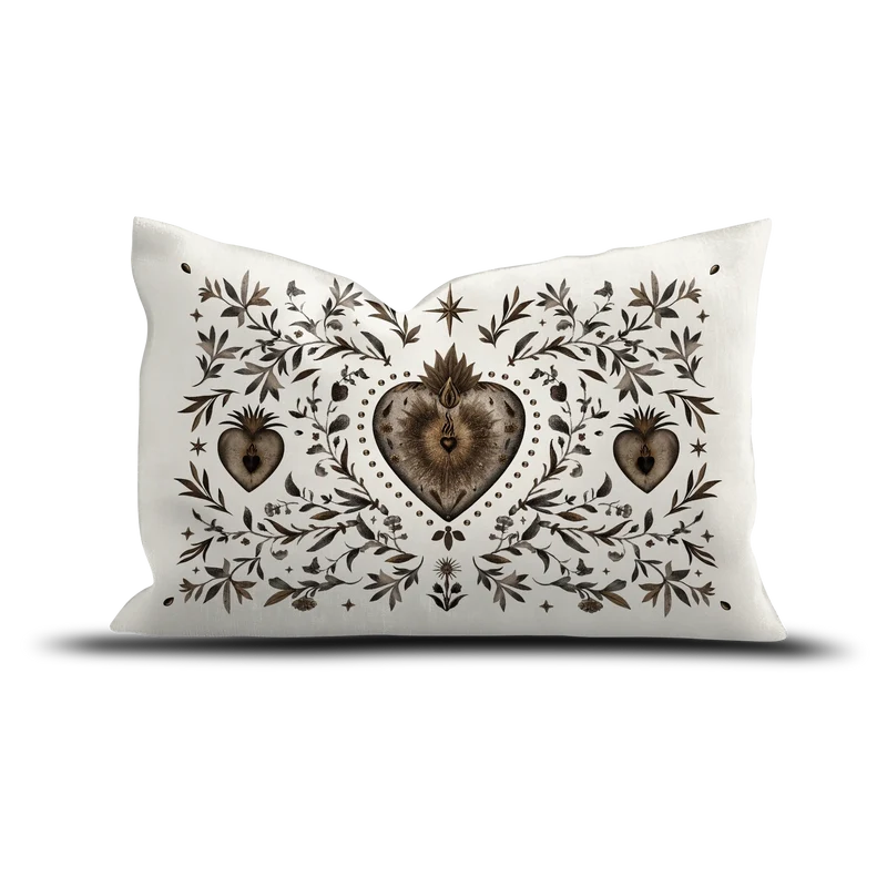Coussin velours Corazon de Cuenca