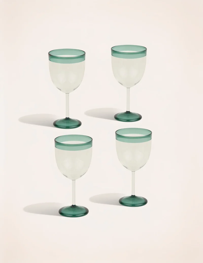 Lot de 4 verres à pied Ina
